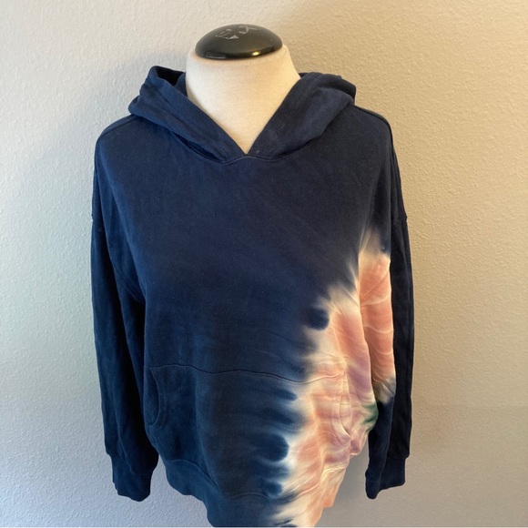 NWT Wildfox Blue Tie Dye Pullover Hoodie M MSRP$126 - Picture 7 of 9